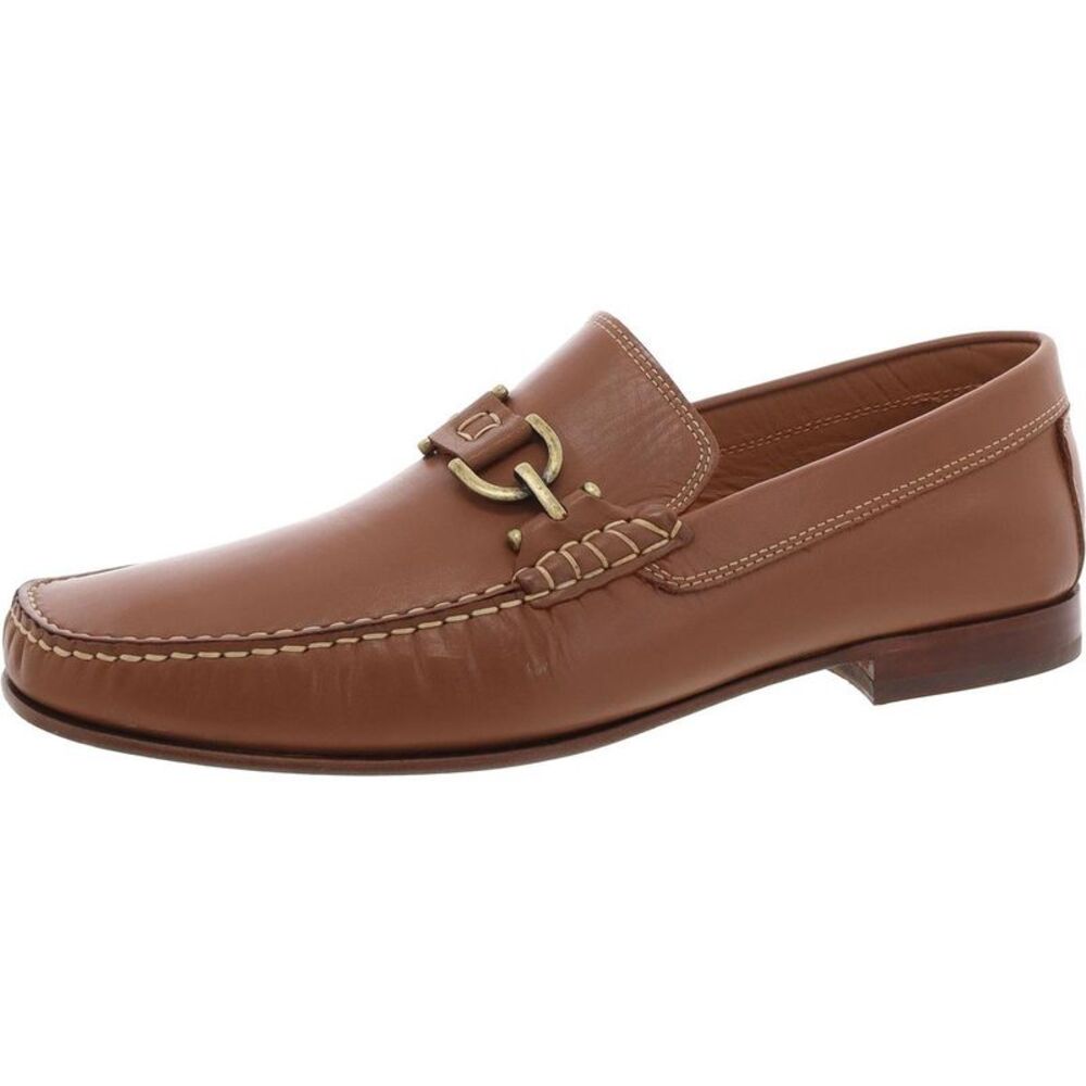 Donald J Pliner Dacio Men's Metal Bit Slip On Loafer Dress Shoes Used